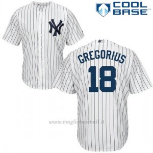 Maglia Baseball Uomo New York Yankees Didi Gregorius Bianco Autentico Collezione Cool Base