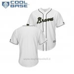 Maglia Baseball Uomo Atlanta Braves 2018 Dia de los Caidos Cool Base Bianco