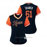 Maglia Baseball Donna Detroit Tigers Shane Greene 2018 Llws Players Weekend Shaner Blu