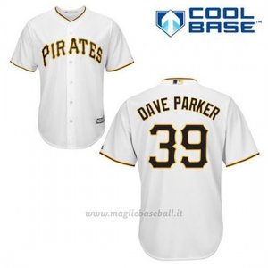 Maglia Baseball Uomo Pittsburgh Pirates Dave Parker 39 Bianco 1ªCool Base