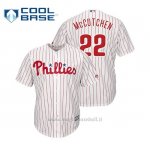 Maglia Baseball Uomo Philadelphia Phillies Andrew Mccutchen Cool Base Official 1ªBlanco