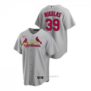 Maglia Baseball Uomo St. Louis Cardinals Miles Mikolas Replica Road Grigio