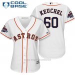 Maglia Baseball Donna Houston Astros 2017 World Series Campione Dallas Keuchel Bianco Cool Base