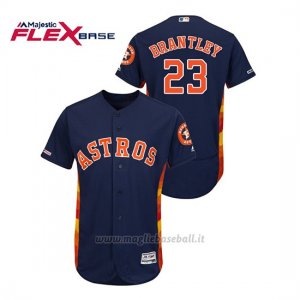 Maglia Baseball Uomo Houston Astros Michael Brantley 150th Aniversario Patch Flex Base Blu
