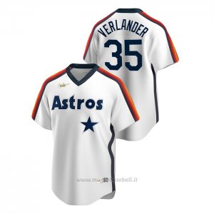 Maglia Baseball Uomo Houston Astros Justin Verlander Cooperstown Collection Primera Bianco