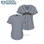 Maglia Baseball Donna Astros 2018 Dia de los Caidos Cool Base Grigio