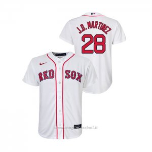 Maglia Baseball Bambino Boston Red Sox J.d. Martinez Replica Primera Bianco