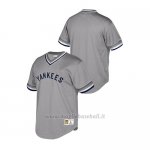Maglia Baseball Hombre New York Yankees Cooperstown Collection Mesh Wordmark Grigio