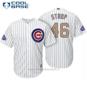 Maglia Baseball Uomo Chicago Cubs 46 Pedro Strop Bianco Or Program Cool Base