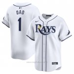 Maglia Baseball Uomo Tampa Bay Rays #1 Dad Home Limited Bianco