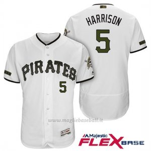 Maglia Baseball Uomo Pittsburgh Pirates Josh Harrison Bianco 2018 1ªAlterner Flex Base