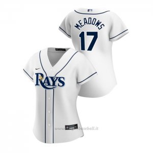 Maglia Baseball Donna Tampa Bay Rays Austin Meadows 2020 Replica Primera Bianco