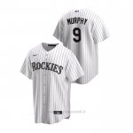 Maglia Baseball Uomo Colorado Rockies Daniel Murphy Replica Primera Bianco