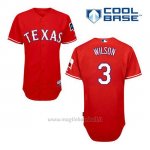 Maglia Baseball Uomo Texas Rangers Russell Wilson 3 Rosso Alterner Cool Base