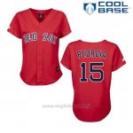 Maglia Baseball Uomo Boston Red Sox 15 Dustin Pedroia Rosso Cool Base
