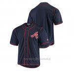 Maglia Baseball Uomo Atlanta Braves Button-down Stitches Team Color Blu