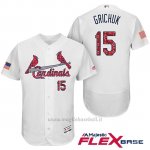 Maglia Baseball Uomo St. Louis Cardinals 2017 Estrellas y Rayas Randal Grichuk Bianco Flex Base