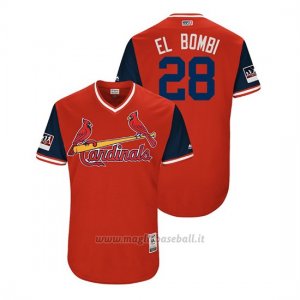 Maglia Baseball Uomo St. Louis Cardinals Adolis Garcia 2018 Llws Players Weekend El Bombi Rosso