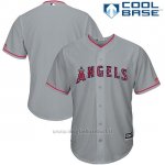 Maglia Baseball Uomo Los Angeles Angels 2017 Estrellas y Rayas Grigio Cool Base