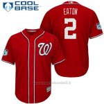 Maglia Baseball Uomo Washington Nationals Adam Eaton Scarlet 2017 Allenamento Primaverile Cool Base