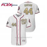 Maglia Baseball Uomo Washington Nationals 44 Daniel Hudson 2019 Gold Program Flex Base Bianco