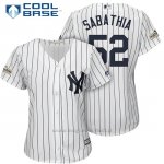 Maglia Baseball Donna New York Yankees 2017 Postseason C.c. Sabathia Bianco Cool Base