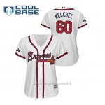 Maglia Baseball Donna Atlanta Braves 60 Dallas Keuchel 2019 Postseason Cool Base Bianco