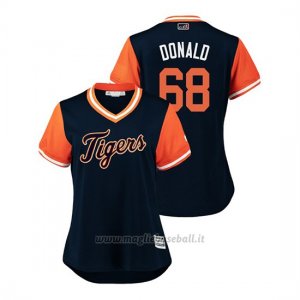 Maglia Baseball Donna Detroit Tigers Daniel Stumpf 2018 Llws Players Weekend Donald Blu