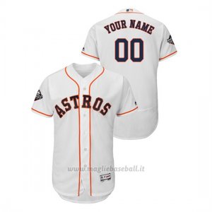 Maglia Baseball Uomo Houston Astros Personalizzate 2019 World Series Bound Flex Base Bianco