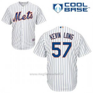 Maglia Baseball Uomo New York Mets Kevin Long 57 Bianco 1ªCool Base