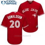 Maglia Baseball Uomo Toronto Blue Jays 20 Josh Donaldson Scarlet2017 Cool Base
