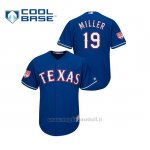 Maglia Baseball Uomo Texas Rangers Shelby Miller 2019 Entrenamiento De Primavera Cool Base Blu
