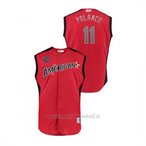 Maglia Baseball Bambino Minnesota Minnesota Twins 2019 All Star Game Player American League Jorge Polanco Rosso