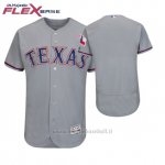 Maglia Baseball Uomo Texas Texas Rangers Grigio 2018 Dia de la Madre Flex Base