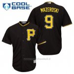 Maglia Baseball Uomo Pittsburgh Pirates Bill Mazeroski 9 Nero Alterner Cool Base