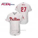 Maglia Baseball Uomo Philadelphia Phillies Aaron Nola 150th Aniversario Patch Flex Base Bianco