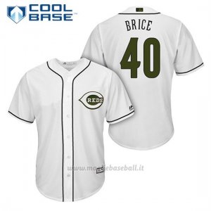 Maglia Baseball Uomo Cincinnati Reds 40 Austin Brice Bianco2018 Alterner Cool Base