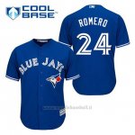 Maglia Baseball Uomo Toronto Blue Jays Ricky Romero 24 Blu Alterner Cool Base