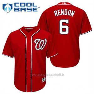 Maglia Baseball Uomo Washington Nationals Anthony Rendon 6 Rosso Alterner Cool Base