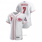 Maglia Baseball Uomo Cincinnati Reds Eugenio Suarez Autentico Bianco