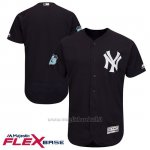 Maglia Baseball Uomo New York Yankees New York Blu 2017 Allenamento Primaverile Flex Base