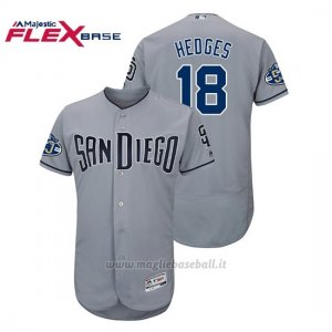 Maglia Baseball Uomo Padres Austin Hedges 50th Aniversario Road Flex Base Gris