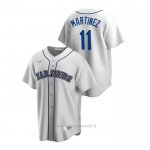 Maglia Baseball Uomo Seattle Mariners Edgar Martinez Cooperstown Collection Primera Bianco