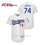 Maglia Baseball Uomo Los Angeles Dodgers Kenley Jansen 150th Aniversario Patch Flex Base Bianco