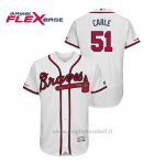 Maglia Baseball Uomo Atlanta Braves Shane Carle 150th Aniversario Patch Flex Base Bianco