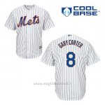Maglia Baseball Uomo New York Mets Gary Carter 8 Bianco 1ªCool Base