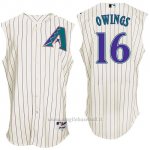 Maglia Baseball Uomo Arizona Diamondbacks 16 Chris Owings Bianco Turn Back The Clock