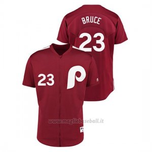 Maglia Baseball Uomo Philadelphia Phillies 23 Jay Bruce 1979 Saturday Night Special Autentico Rosso