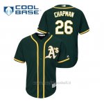 Maglia Baseball Uomo Oakland Athletics 26 Matt Chapman Cool Base Alternato Replica Verde