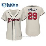 Maglia Baseball Donna Atlanta Braves John Smoltz Cool Base Majestic Alternato 2019 Crema